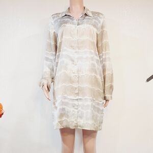 SUSAN Graver Watercolored Tunic/ Pock Watercolor Silver Gold Size S